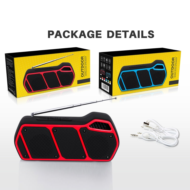 NewRixing NR-5011fm Outdoor Portable Bluetooth Speakerr, Support Hands-free Call / TF Card / FM / U Disk(Black) - Desktop Speaker by NewRixing | Online Shopping UK | buy2fix
