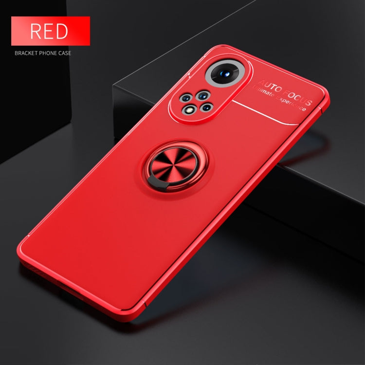 For Huawei Nova 9 Metal Ring Holder 360 Degree Rotating TPU Case(Red) - Huawei Cases by buy2fix | Online Shopping UK | buy2fix