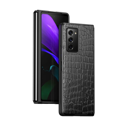 For Samsung Galaxy Z Fold2 5G Crocodile Texture Leather Folding Protective Case(Black) by buy2fix