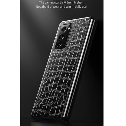 For Samsung Galaxy Z Fold2 5G Crocodile Texture Leather Folding Protective Case(Black) by buy2fix