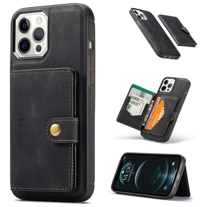 For iPhone 13 mini JEEHOOD Retro Magnetic Detachable Protective Case with Wallet & Card Slot & Holder (Black) - iPhone 13 mini Cases by JEEHOOD | Online Shopping UK | buy2fix