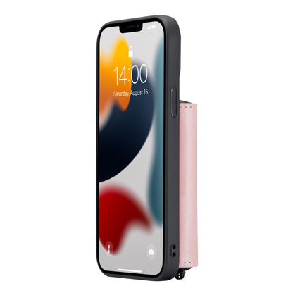 For iPhone 13 JEEHOOD Magnetic Zipper Horizontal Flip Leather Case with Holder & Card Slot & Wallet(Pink) - iPhone 13 Cases by JEEHOOD | Online Shopping UK | buy2fix