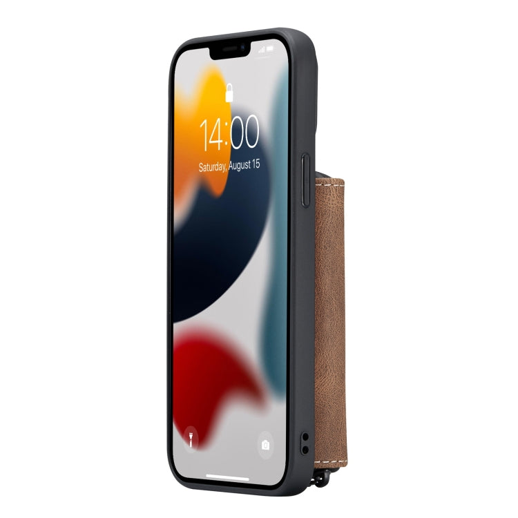 For iPhone 13 Pro Max JEEHOOD Magnetic Zipper Horizontal Flip Leather Case with Holder & Card Slot & Wallet (Brown) - iPhone 13 Pro Max Cases by JEEHOOD | Online Shopping UK | buy2fix