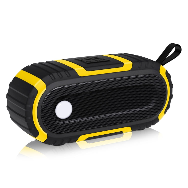 NewRixing NR-5016 Outdoor Splash-proof Water Bluetooth Speaker, Support Hands-free Call / TF Card / FM / U Disk(Yellow) - Desktop Speaker by NewRixing | Online Shopping UK | buy2fix
