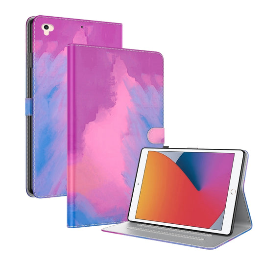 Watercolor Pattern Skin Feel Magnetic Horizontal Flip PU Leather Case with Holder & Card Slots & Photo Frame & Sleep / Wake-up Function For iPad 9.7 (2018 & 2017) / Air 2 / Air(Purple Red) - iPad 9.7 (2018) & (2017) Cases by buy2fix | Online Shopping UK | buy2fix