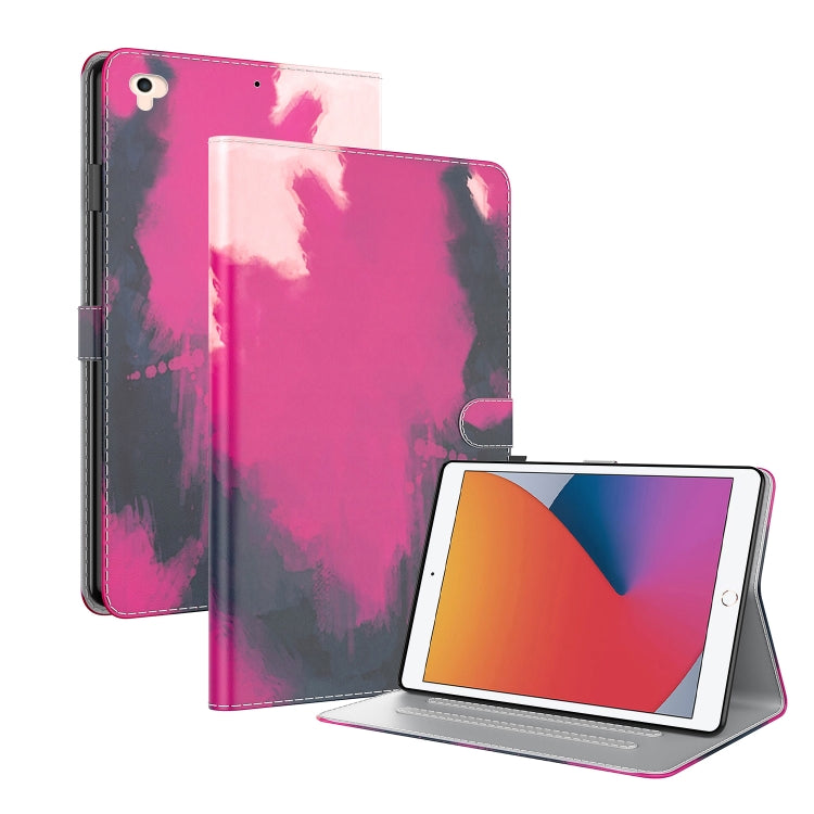 Watercolor Pattern Skin Feel Magnetic Horizontal Flip PU Leather Case with Holder & Card Slots & Photo Frame & Sleep / Wake-up Function For iPad 9.7 (2018 & 2017) / Air 2 / Air(Berry) - iPad 9.7 (2018) & (2017) Cases by buy2fix | Online Shopping UK | buy2fix