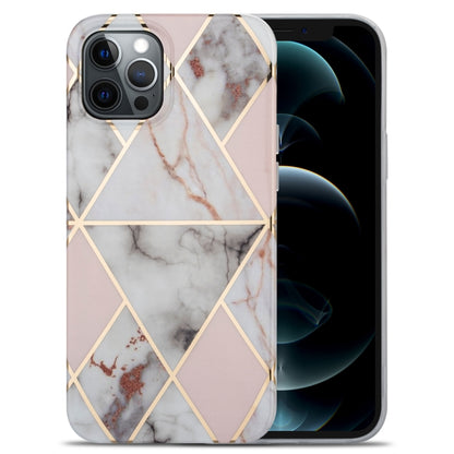 For iPhone 13 Pro Max Splicing Marble Pattern TPU Protective Case (Light Pink Grey) - iPhone 13 Pro Max Cases by buy2fix | Online Shopping UK | buy2fix