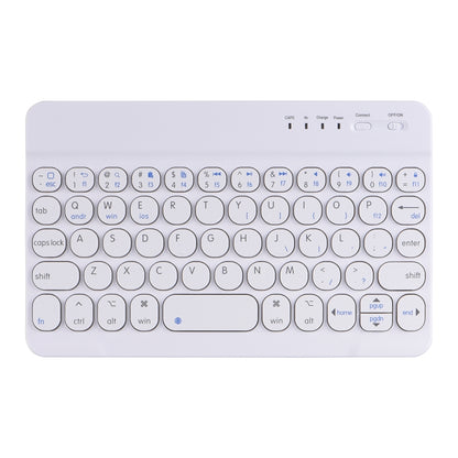 HY006 Round Keys Detachable Bluetooth Keyboard Leather Tablet Case with Holder for iPad mini 6(Light Purple) - For iPad mini by buy2fix | Online Shopping UK | buy2fix