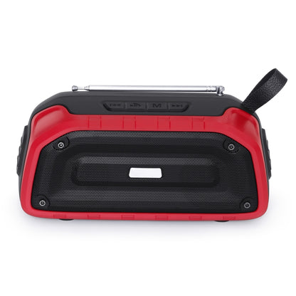 New Rixing NR-906FM TWS Waterproof Bluetooth Speaker Support Hands-free Call / FM with Handle & Antenna(Red) - Desktop Speaker by NewRixing | Online Shopping UK | buy2fix