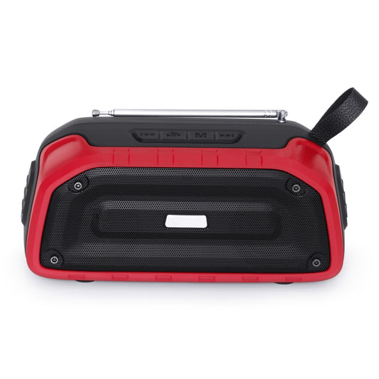 New Rixing NR-906FM TWS Waterproof Bluetooth Speaker Support Hands-free Call / FM with Handle & Antenna(Red) - Desktop Speaker by NewRixing | Online Shopping UK | buy2fix