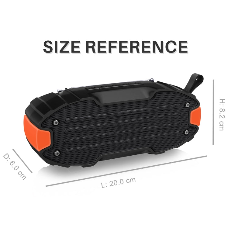 New Rixing NR-907FM TWS Outdoor Bluetooth Speaker Support Hands-free Call / FM with Handle & Antenna(Black) - Desktop Speaker by NewRixing | Online Shopping UK | buy2fix