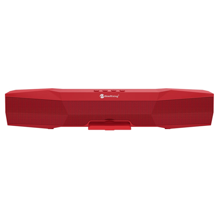 NewRixing NR-7011 Outdoor Portable Bluetooth Speaker with Phone Holder, Support Hands-free Call / TF Card / FM / U Disk(Red) - Desktop Speaker by NewRixing | Online Shopping UK | buy2fix