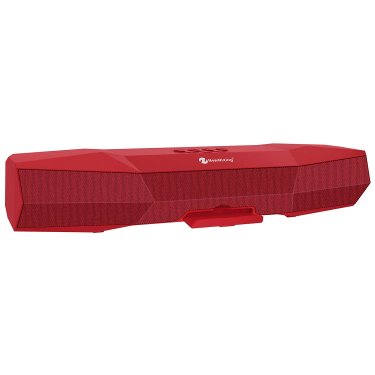 NewRixing NR-7011 Outdoor Portable Bluetooth Speaker with Phone Holder, Support Hands-free Call / TF Card / FM / U Disk(Red) - Desktop Speaker by NewRixing | Online Shopping UK | buy2fix