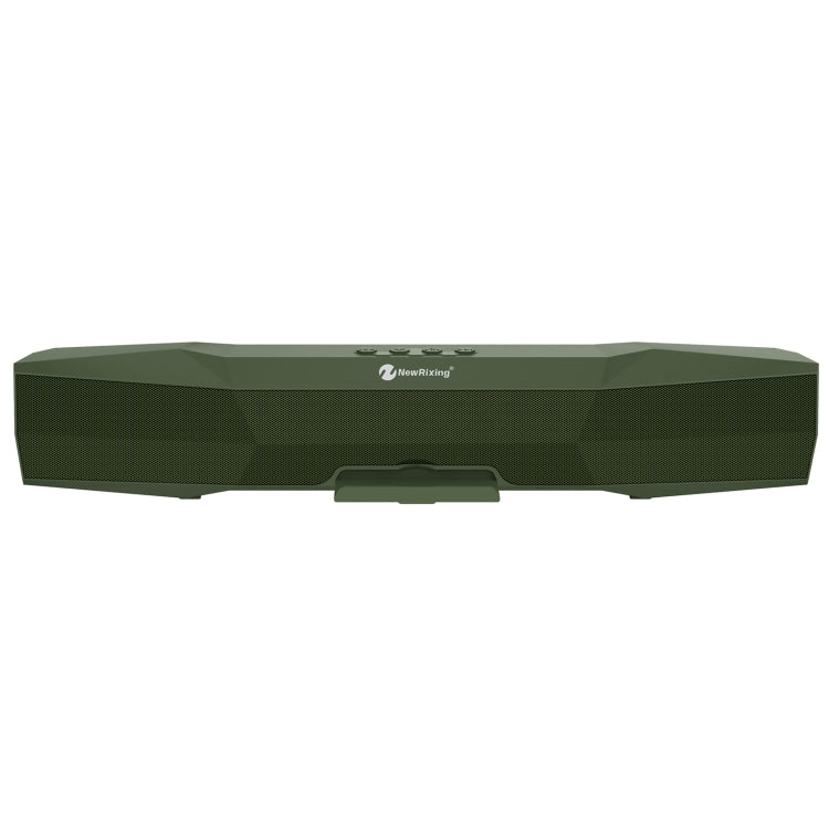 NewRixing NR-7011 Outdoor Portable Bluetooth Speaker with Phone Holder, Support Hands-free Call / TF Card / FM / U Disk(Green) - Desktop Speaker by NewRixing | Online Shopping UK | buy2fix