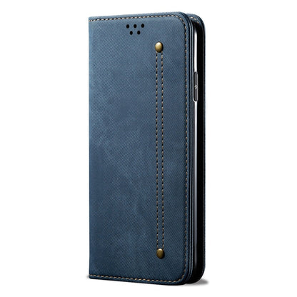 For Galaxy S10 5G Denim Texture Casual Style Horizontal Flip Leather Case with Holder & Card Slots & Wallet(Blue) by buy2fix