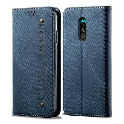 For Xiaomi Redmi 8 Denim Texture Casual Style Horizontal Flip Leather Case with Holder & Card Slots & Wallet(Blue) - Xiaomi Cases by buy2fix | Online Shopping UK | buy2fix