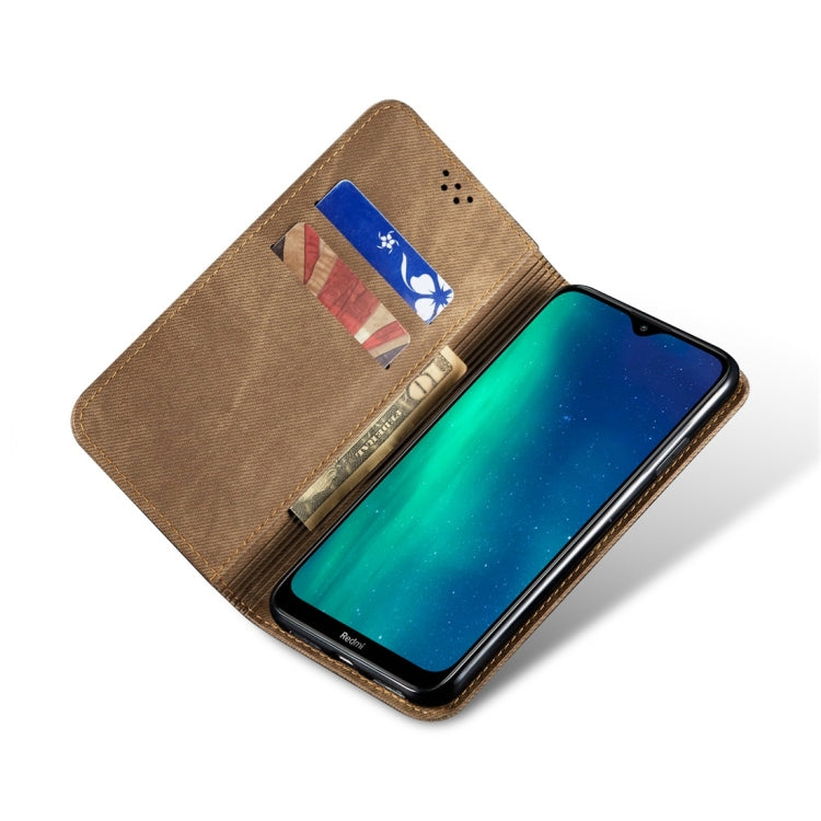 For Xiaomi Redmi 8 Denim Texture Casual Style Horizontal Flip Leather Case with Holder & Card Slots & Wallet(Khaki) by buy2fix