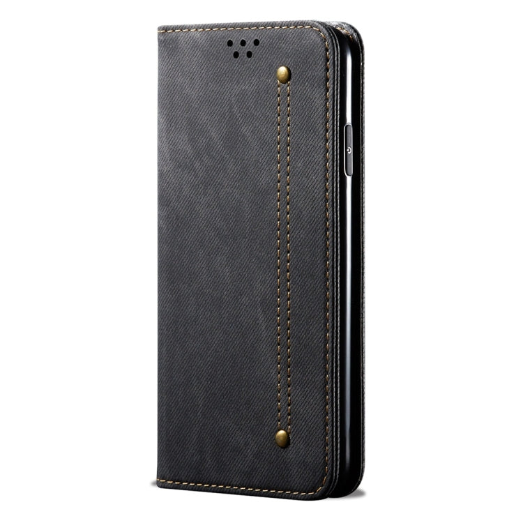 For Xiaomi Mi CC9 / Mi 9 Lite Denim Texture Casual Style Horizontal Flip Leather Case with Holder & Card Slots & Wallet(Black) - Xiaomi Cases by buy2fix | Online Shopping UK | buy2fix