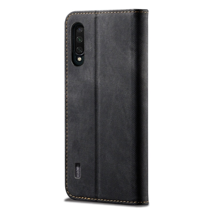 For Xiaomi Mi CC9 / Mi 9 Lite Denim Texture Casual Style Horizontal Flip Leather Case with Holder & Card Slots & Wallet(Black) - Xiaomi Cases by buy2fix | Online Shopping UK | buy2fix