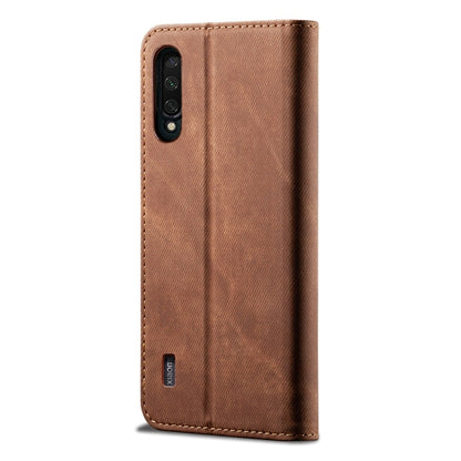 For Xiaomi Mi CC9 / Mi 9 Lite Denim Texture Casual Style Horizontal Flip Leather Case with Holder & Card Slots & Wallet(Brown) - Xiaomi Cases by buy2fix | Online Shopping UK | buy2fix