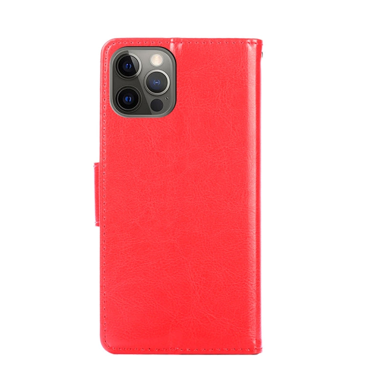 For iPhone 12 / 12 Pro Crystal Texture Horizontal Flip Leather Case with Holder & Card Slots & Wallet(Red) - iPhone 12 / 12 Pro Cases by buy2fix | Online Shopping UK | buy2fix