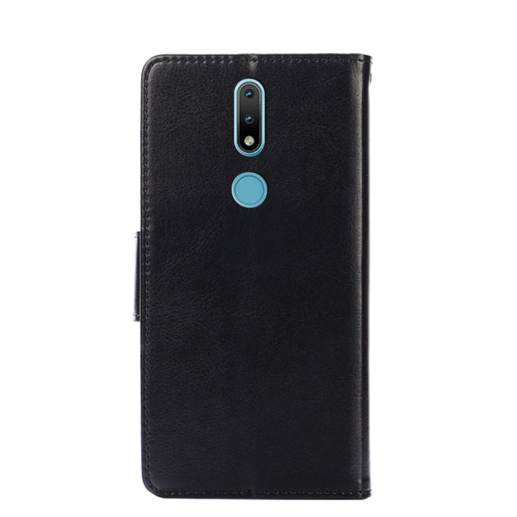 For Nokia 2.4 Crystal Texture Horizontal Flip Leather Case with Holder & Card Slots & Wallet(Black) - Nokia Cases by buy2fix | Online Shopping UK | buy2fix