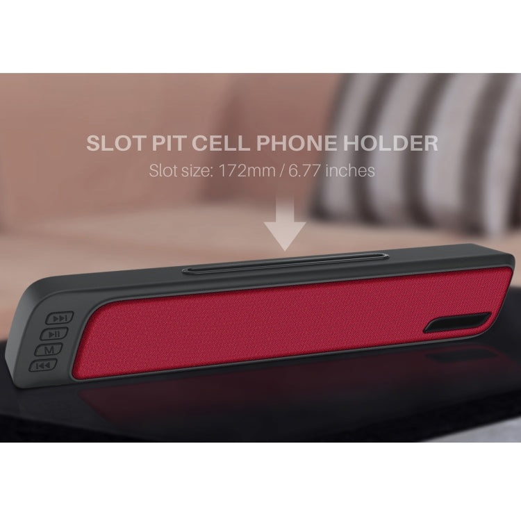 NewRixing NR-7018 Outdoor Portable Bluetooth Speaker with Phone Holder, Support Hands-free Call / TF Card / FM / U Disk(Red) - Desktop Speaker by NewRixing | Online Shopping UK | buy2fix