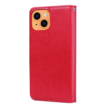 For iPhone 13 Rose Embossed Horizontal Flip PU Leather Case with Holder & Card Slots & Wallet(Red) - iPhone 13 Cases by buy2fix | Online Shopping UK | buy2fix