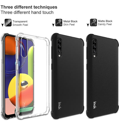 For Galaxy A50s / A30s IMAK All-inclusive Shockproof Airbag TPU Case, with Screen Protector(Matte Black) - Galaxy Phone Cases by imak | Online Shopping UK | buy2fix