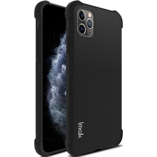 For iPhone 11 Pro Max IMAK All-inclusive Shockproof Airbag TPU Case, with Screen Protector(Matte Black)