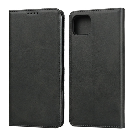 For Google Pixel 4 Calf Texture Magnetic Horizontal Flip Leather Case with Holder & Card Slots & Wallet(Black) - Google Cases by buy2fix | Online Shopping UK | buy2fix