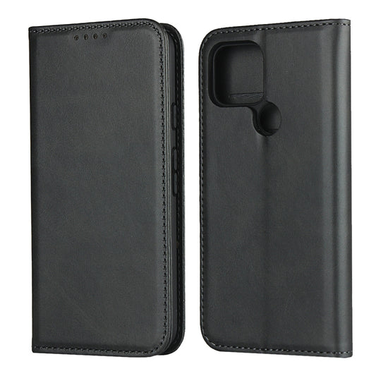 For Google Pixel 5 Calf Texture Magnetic Horizontal Flip Leather Case with Holder & Card Slots & Wallet(Black) - Google Cases by buy2fix | Online Shopping UK | buy2fix