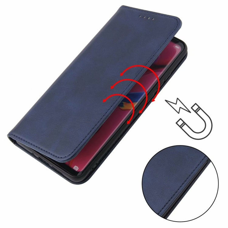 For Xiaomi Redmi 9A Calf Texture Magnetic Horizontal Flip Leather Case with Holder & Card Slots & Wallet(Blue) - Xiaomi Cases by buy2fix | Online Shopping UK | buy2fix