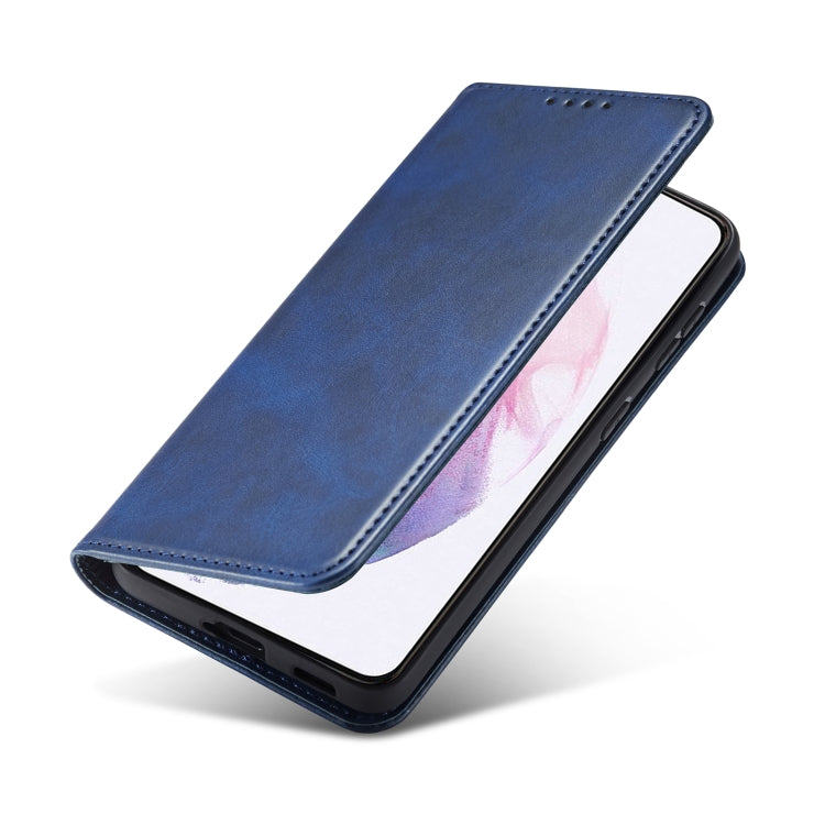 For Xiaomi Redmi 9A Calf Texture Magnetic Horizontal Flip Leather Case with Holder & Card Slots & Wallet(Blue) - Xiaomi Cases by buy2fix | Online Shopping UK | buy2fix