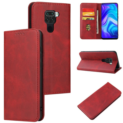 For Xiaomi Redmi Note 9 Calf Texture Magnetic Horizontal Flip Leather Case with Holder & Card Slots & Wallet(Red) - Xiaomi Cases by buy2fix | Online Shopping UK | buy2fix