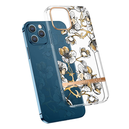 For iPhone 13 High Translucent Electroplating Flower Pattern TPU + PC Shockproof Case(Ewha) - iPhone 13 Cases by buy2fix | Online Shopping UK | buy2fix