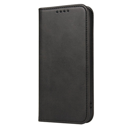 For iPhone 12 mini Calf Texture Magnetic Horizontal Flip Leather Case with Holder & Card Slots & Wallet (Black) - iPhone 12 mini Cases by buy2fix | Online Shopping UK | buy2fix