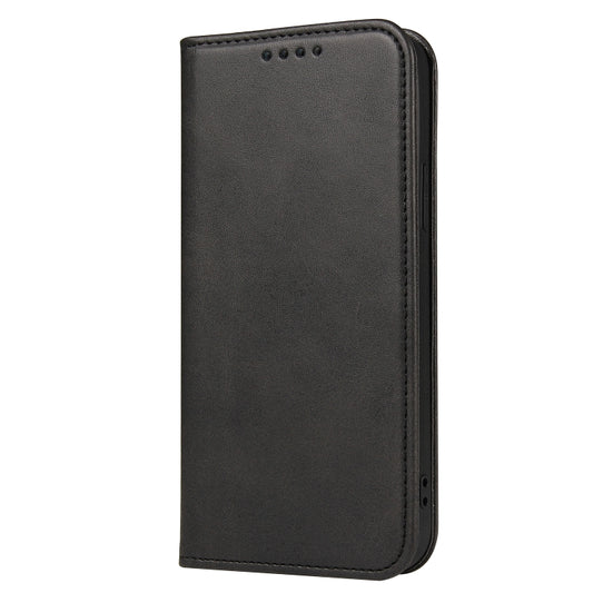 For iPhone 12 mini Calf Texture Magnetic Horizontal Flip Leather Case with Holder & Card Slots & Wallet (Black) by buy2fix
