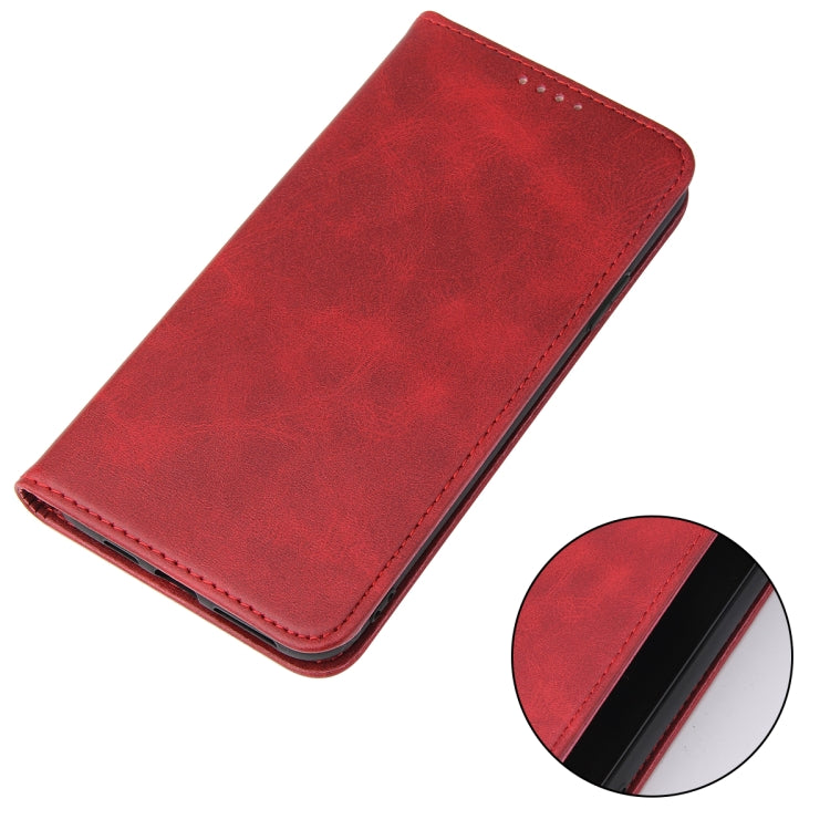 For iPhone 11 Calf Texture Magnetic Horizontal Flip Leather Case with Holder & Card Slots & Wallet (Red) - iPhone 11 Cases by buy2fix | Online Shopping UK | buy2fix