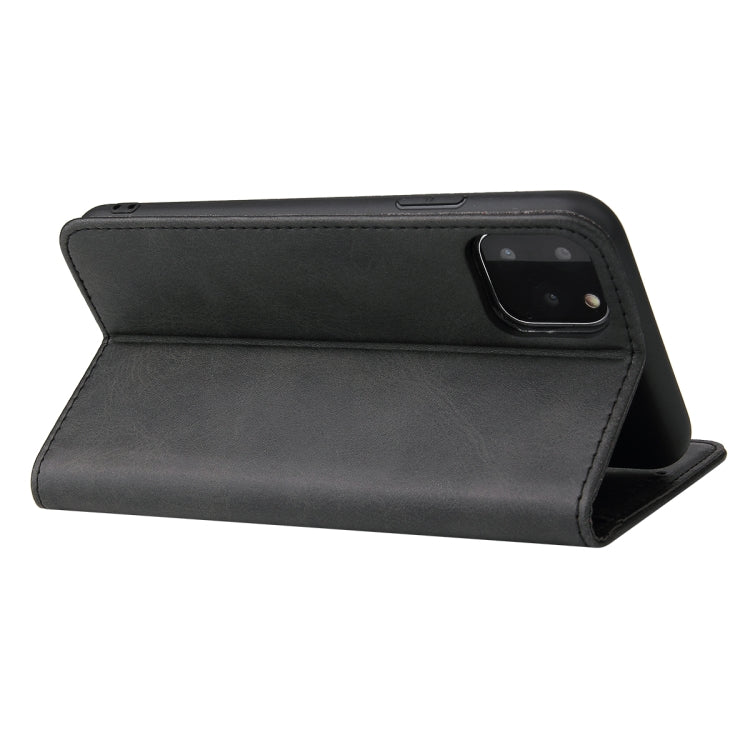 For iPhone 11 Pro Calf Texture Magnetic Horizontal Flip Leather Case with Holder & Card Slots & Wallet (Black) - iPhone 11 Pro Cases by buy2fix | Online Shopping UK | buy2fix