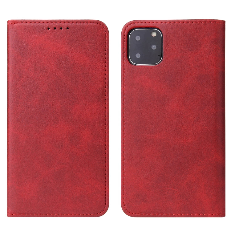 For iPhone 11 Pro Max Calf Texture Magnetic Horizontal Flip Leather Case with Holder & Card Slots & Wallet (Red) - iPhone 11 Pro Max Cases by buy2fix | Online Shopping UK | buy2fix