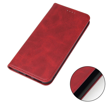 For iPhone X / XS Calf Texture Magnetic Horizontal Flip Leather Case with Holder & Card Slots & Wallet(Red) - More iPhone Cases by buy2fix | Online Shopping UK | buy2fix