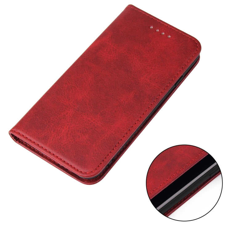 For iPhone SE 2022 / SE 2020 / 8 / 7 Calf Texture Magnetic Horizontal Flip Leather Case with Holder & Card Slots & Wallet(Red) - iPhone SE 2022 / 2020 / 8 / 7 Cases by buy2fix | Online Shopping UK | buy2fix