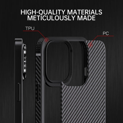 For iPhone 13 iPAKY MG Series Carbon Fiber TPU + PC Shockproof Case(Blue) - iPhone 13 Cases by iPAKY | Online Shopping UK | buy2fix