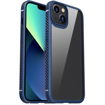 For iPhone 13 mini iPAKY MG Series Transparent TPU + PC Airbag Shockproof Case (Blue) - iPhone 13 mini Cases by iPAKY | Online Shopping UK | buy2fix