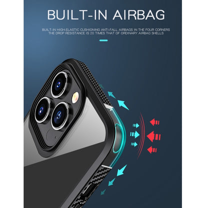 For iPhone 13 mini iPAKY MG Series Transparent TPU + PC Airbag Shockproof Case (Blue) - iPhone 13 mini Cases by iPAKY | Online Shopping UK | buy2fix