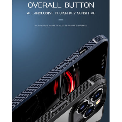 For iPhone 13 mini iPAKY MG Series Transparent TPU + PC Airbag Shockproof Case (Blue) - iPhone 13 mini Cases by iPAKY | Online Shopping UK | buy2fix