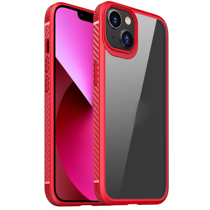 For iPhone 13 iPAKY MG Series Transparent TPU + PC Airbag Shockproof Case(Red) - iPhone 13 Cases by iPAKY | Online Shopping UK | buy2fix