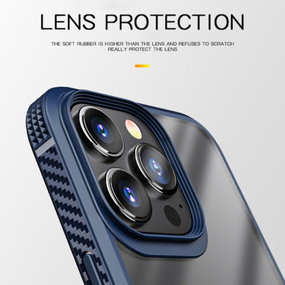 For iPhone 13 Pro iPAKY MG Series Transparent TPU + PC Airbag Shockproof Case (Blue) - iPhone 13 Pro Cases by iPAKY | Online Shopping UK | buy2fix