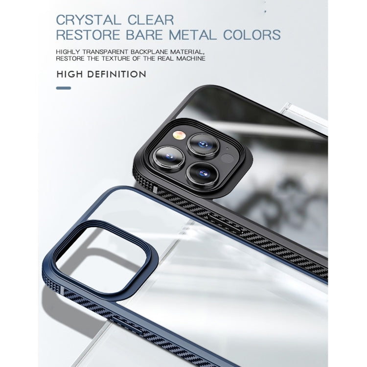 For iPhone 13 Pro iPAKY MG Series Transparent TPU + PC Airbag Shockproof Case (Blue) - iPhone 13 Pro Cases by iPAKY | Online Shopping UK | buy2fix